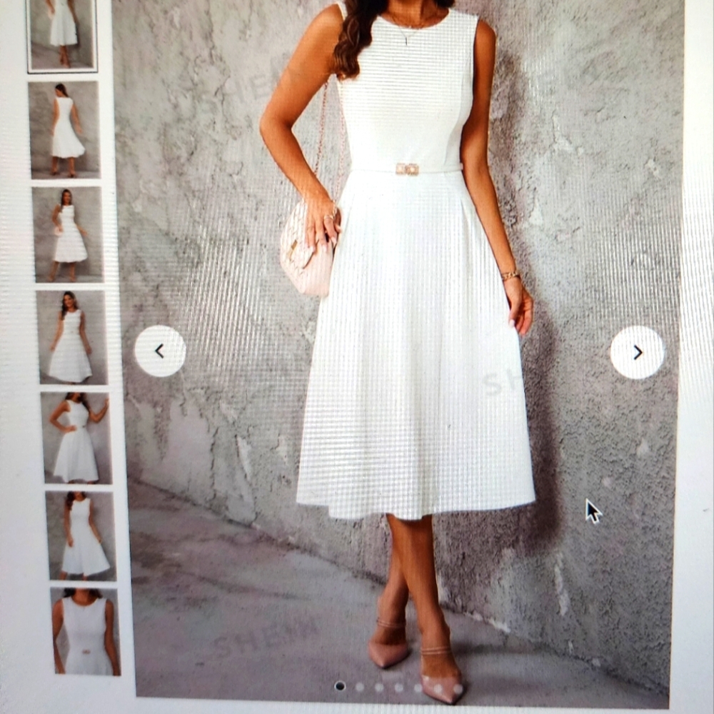 White Dress, NWOT, Size Large